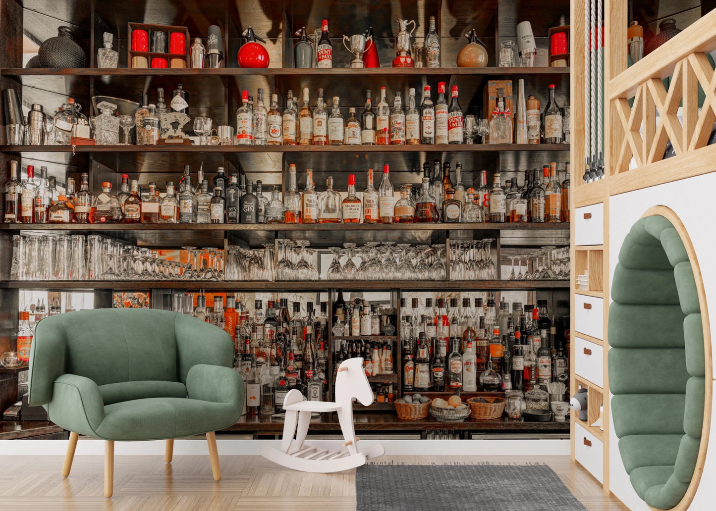 Peel and stick Bar Brilliance Wall Mural decor