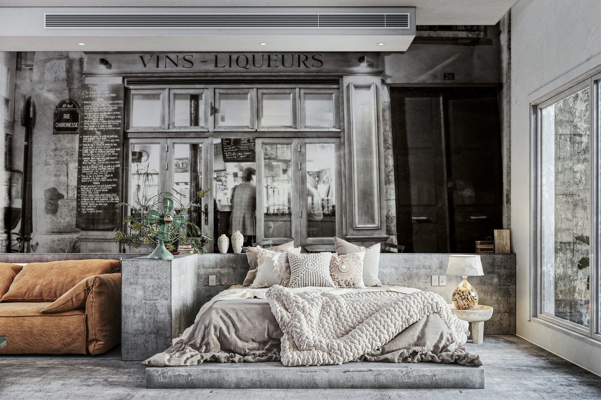 Modern Paris bar mural perfect for your home.