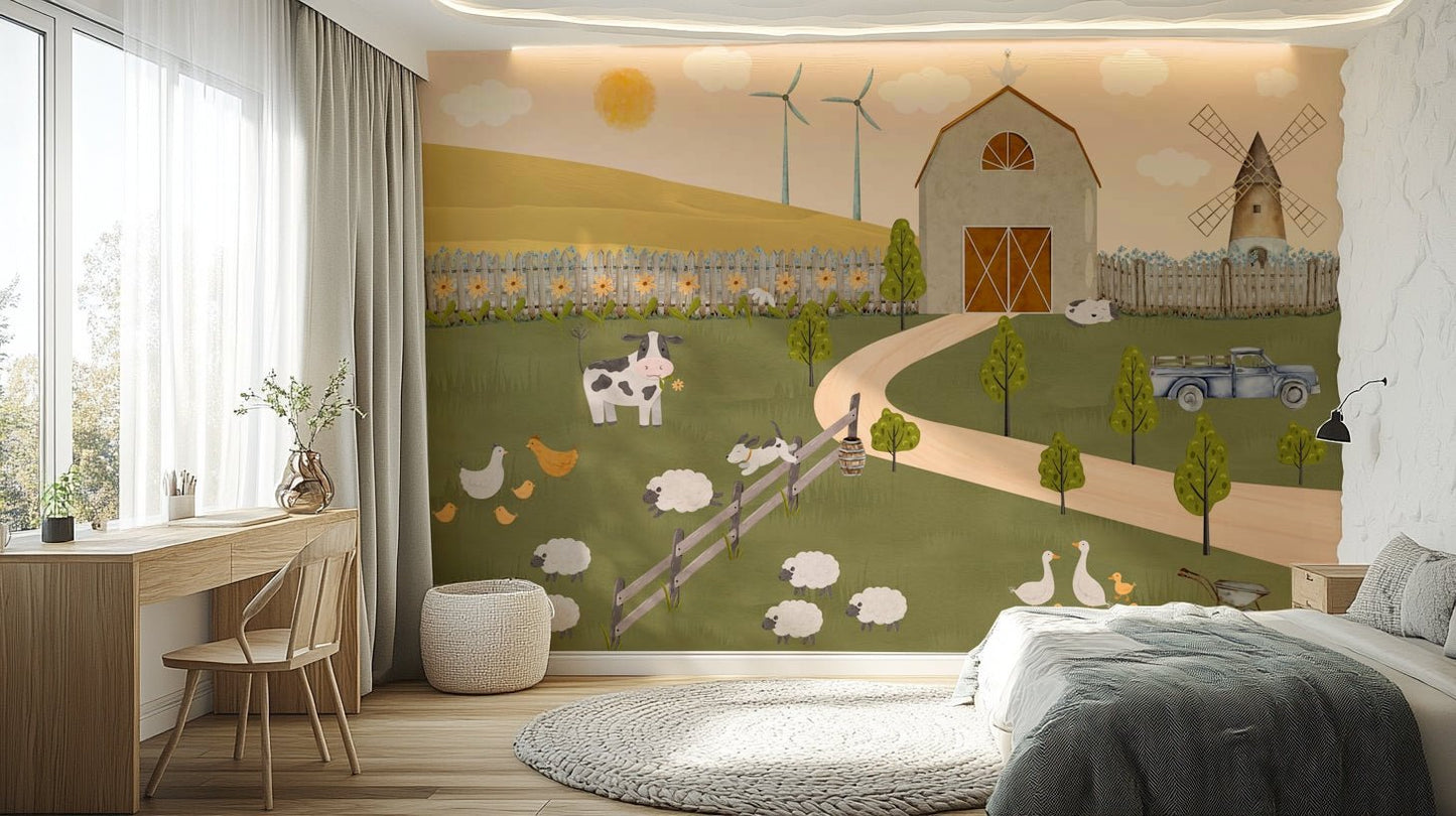 Barnyard Bliss Wall Mural