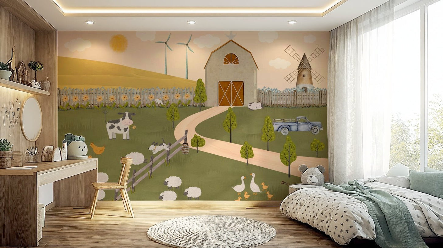 Barnyard Bliss Wall Mural
