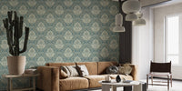 Baroque Style Damask Wallpaper for interiors
