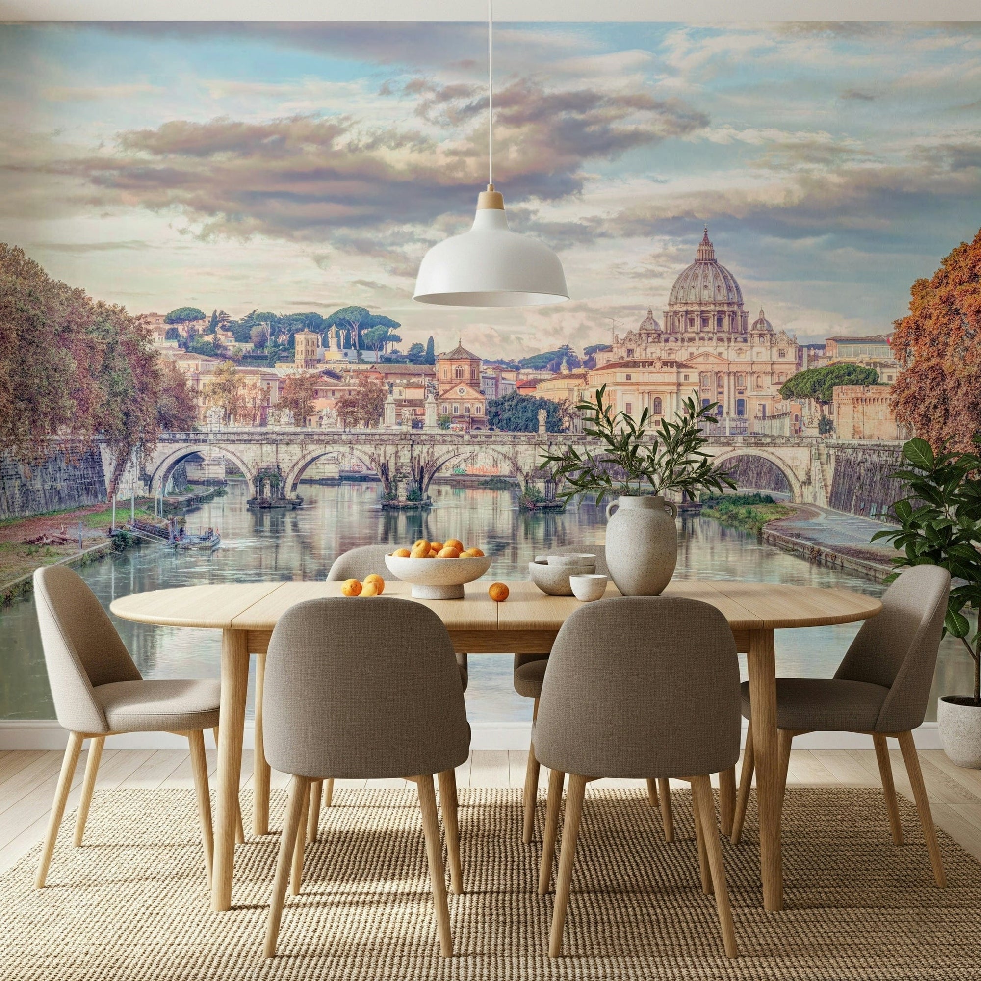 Basilica di San Pietro wall mural on a feature wall in a grand hallway., GD7759