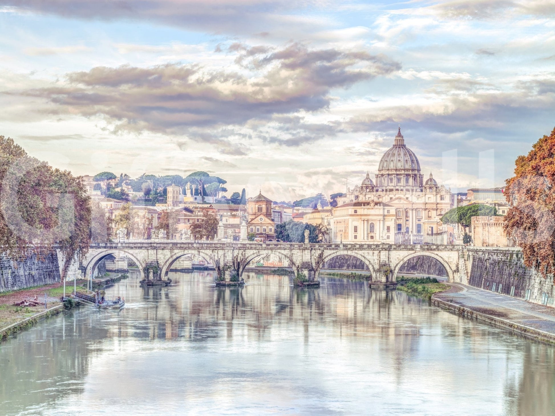 High-quality Basilica di San Pietro wallpaper for a luxury residential wall.