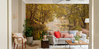 Calm forest canal wallpaper for walls

