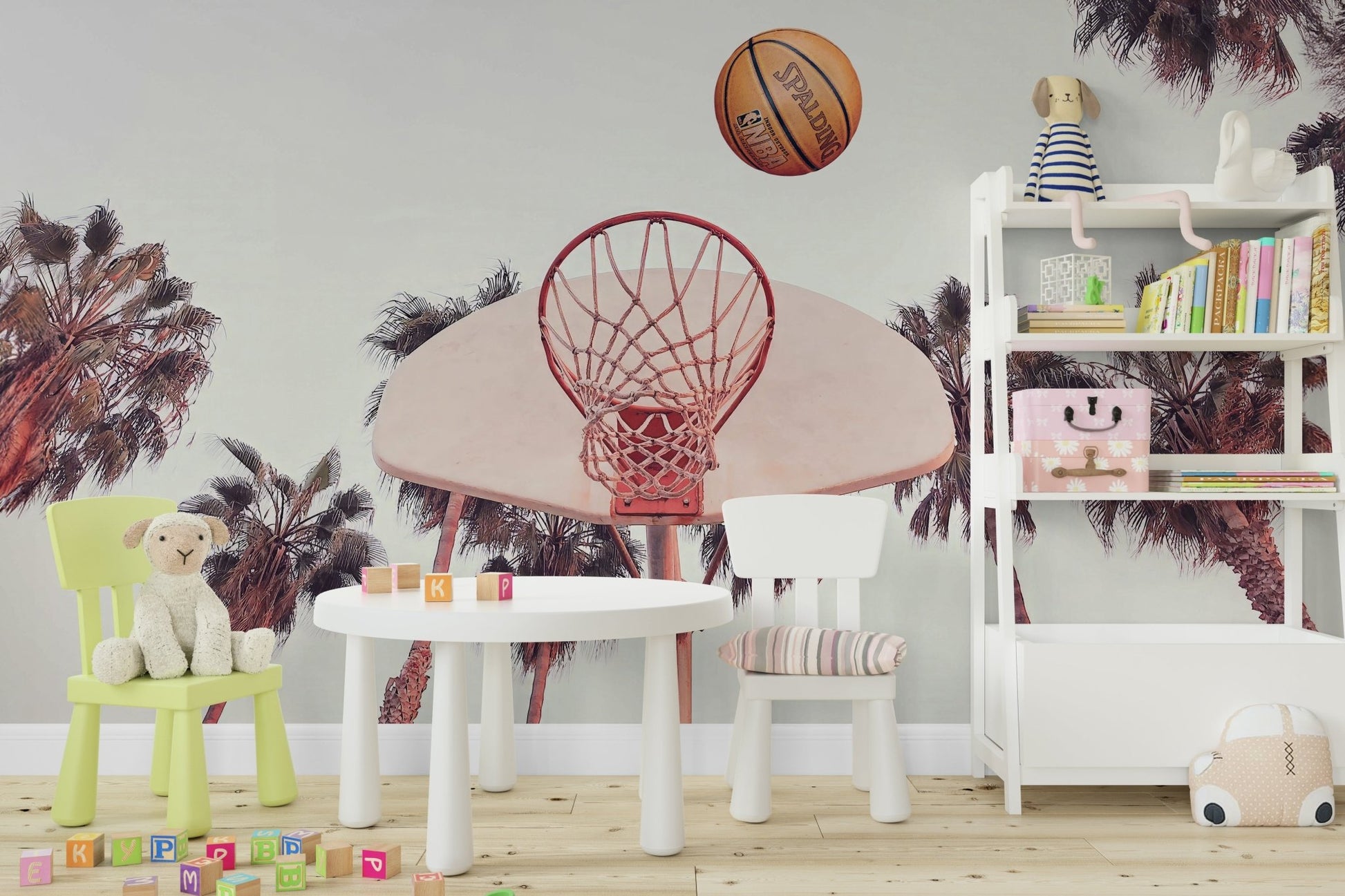 Basketball court wallpaper for walls


