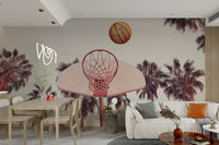 Kids room basketball wall mural

