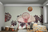 Basketball theme wallpaper for interiors

