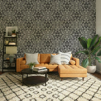 Batik Geometric Flower Wallpaper

