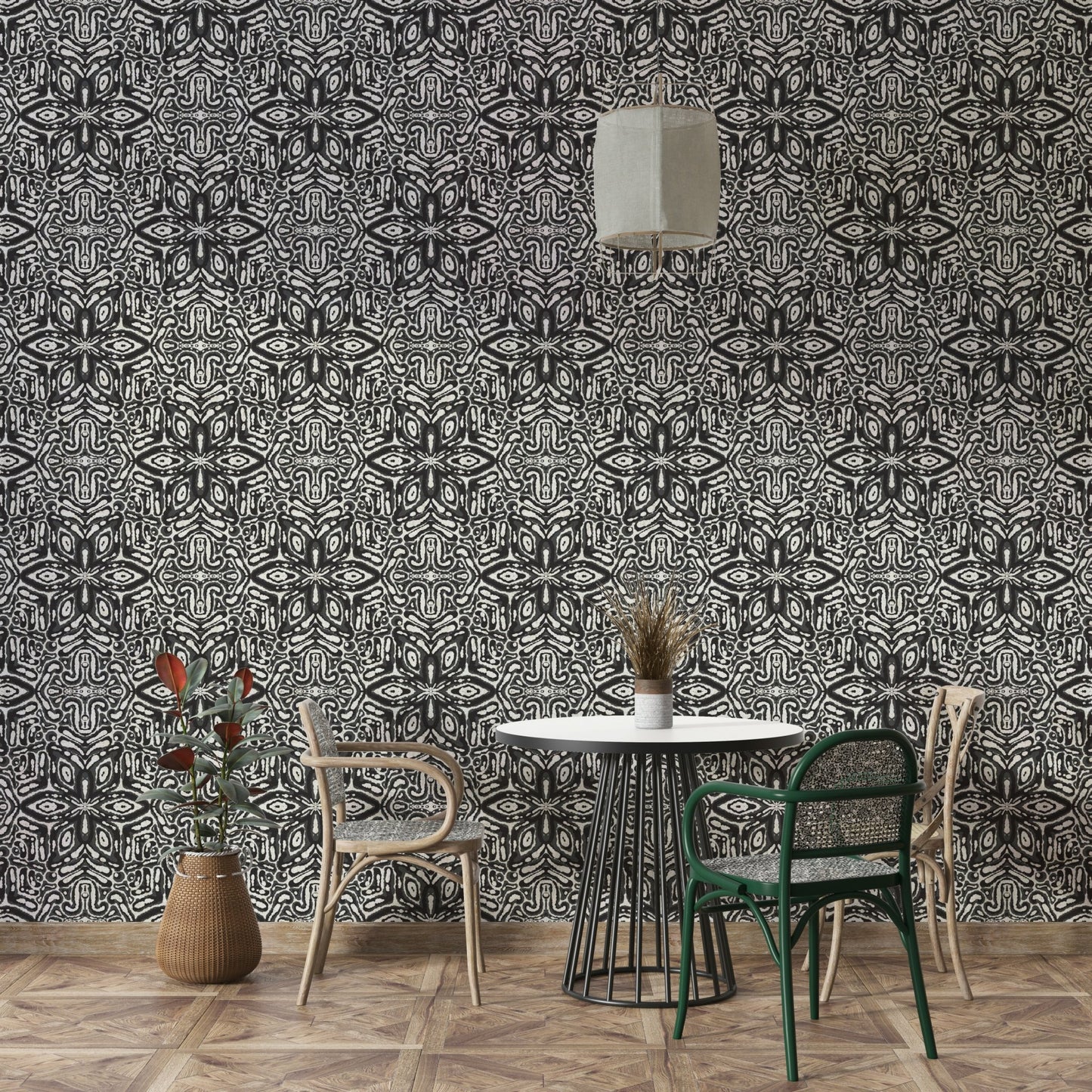 Modern boho wall mural
