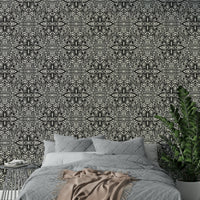 Durable black and white mural
