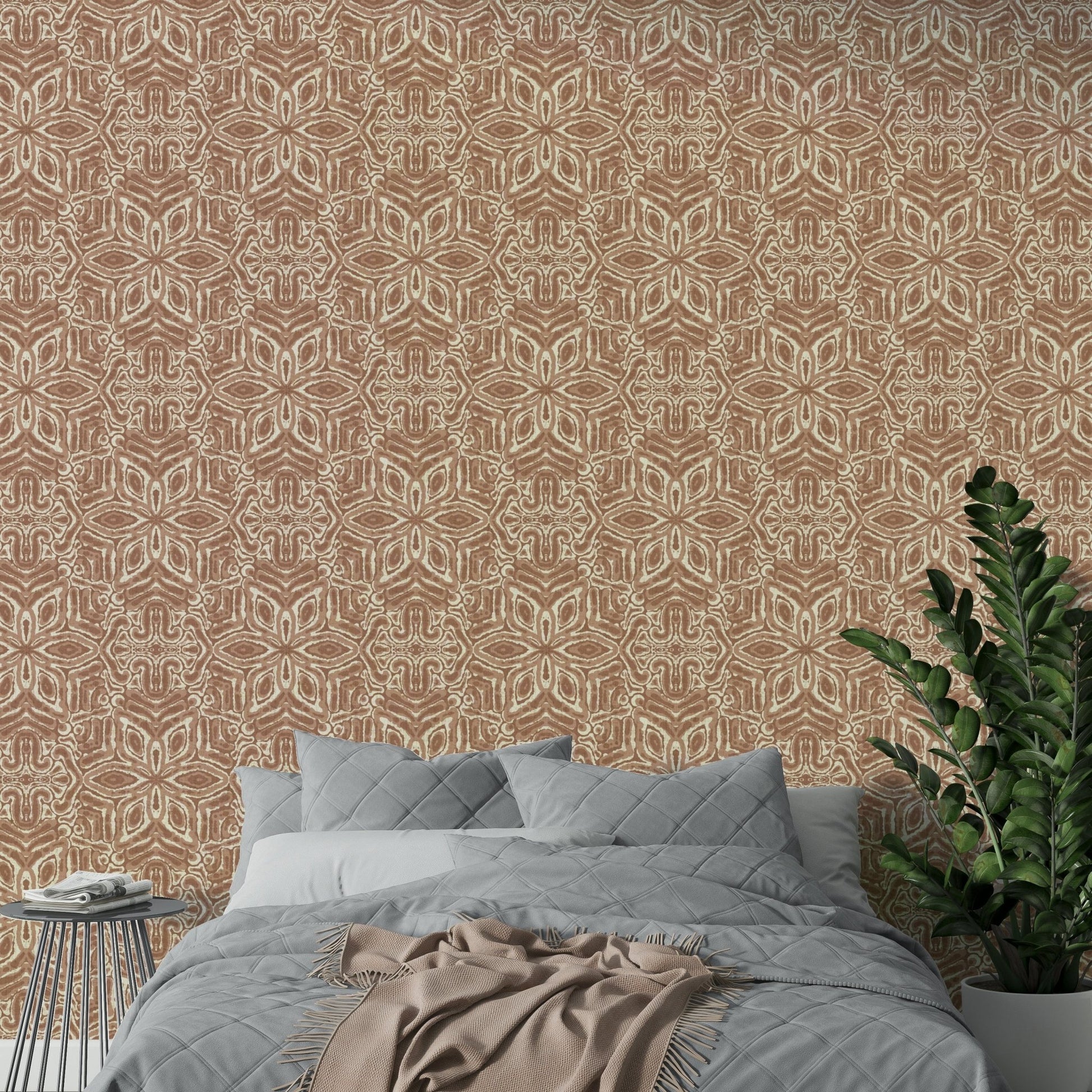 Durable batik-style mural
