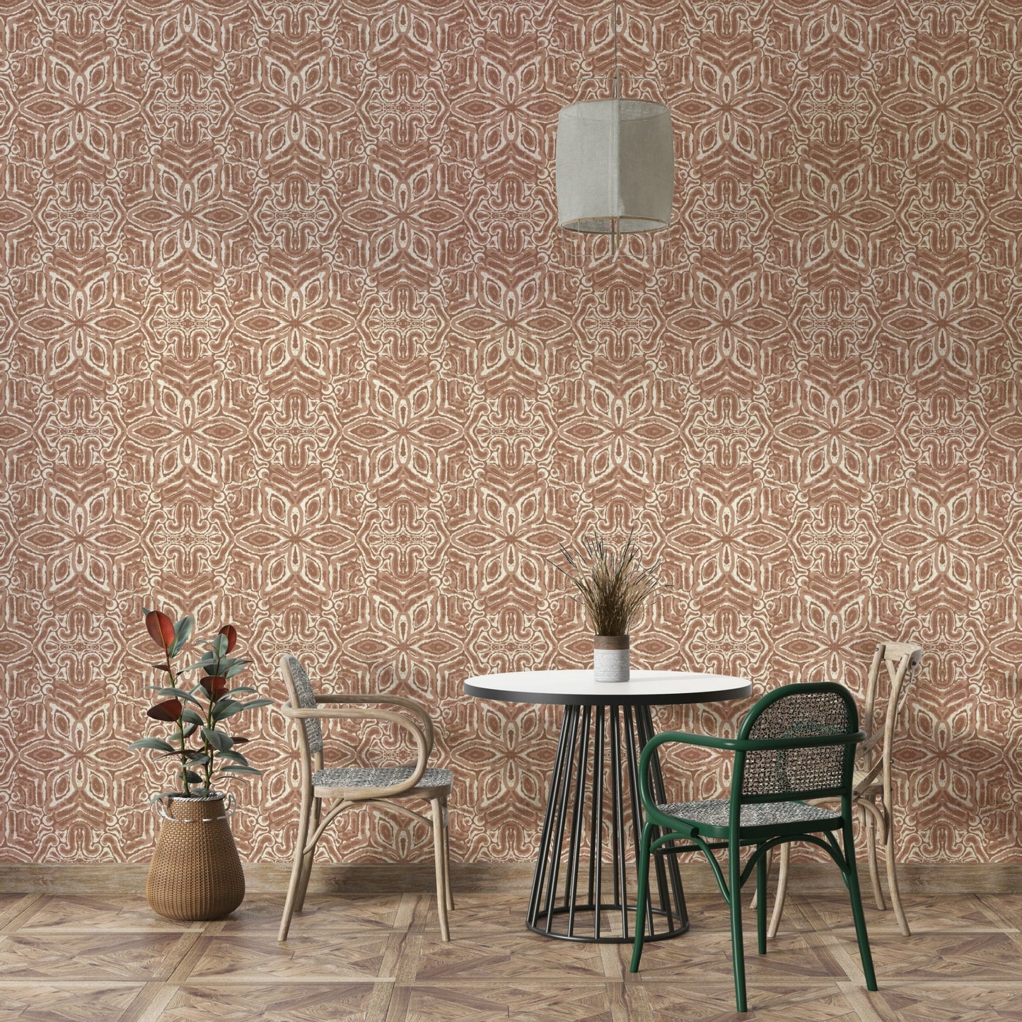 Cream and mocha wallpaper design
