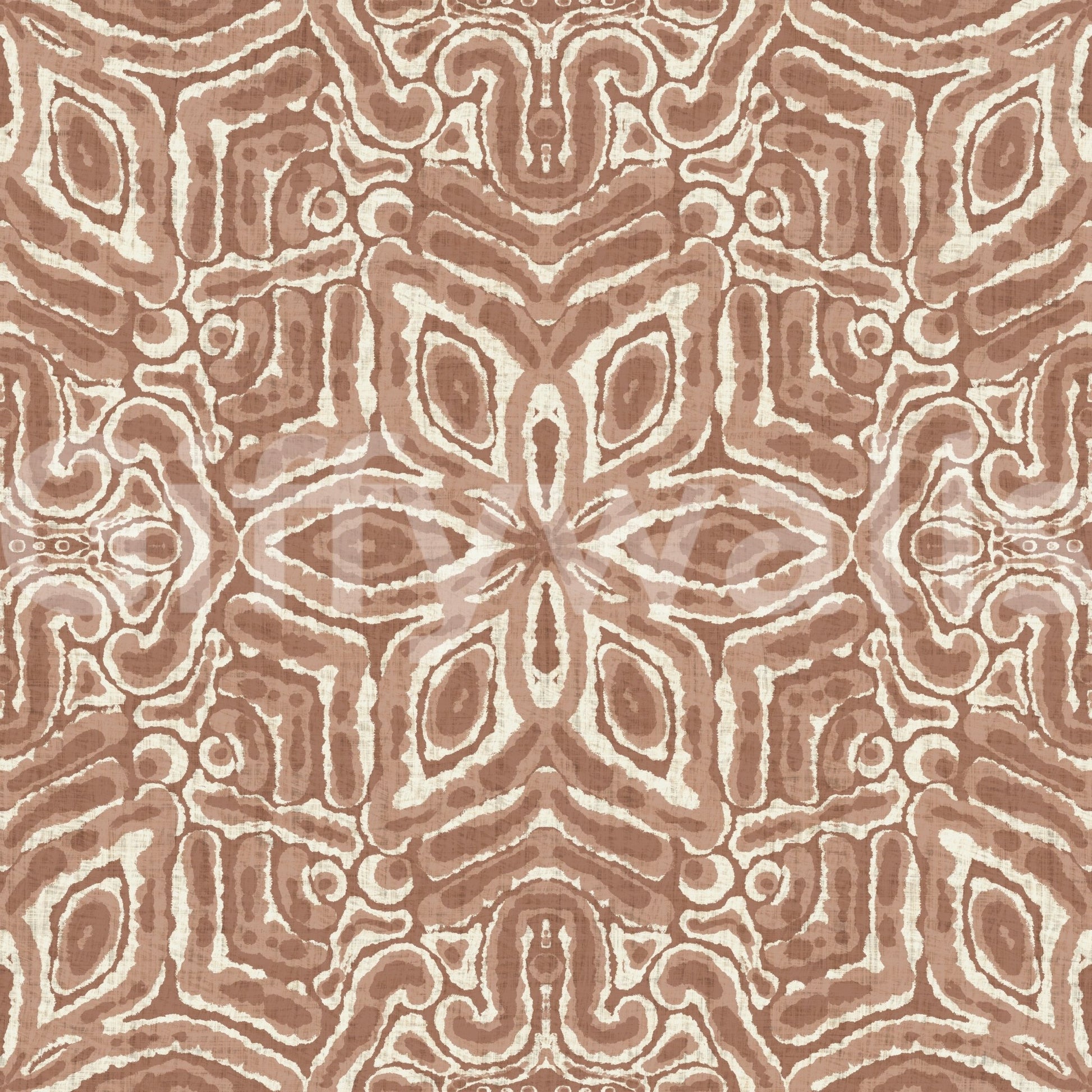 Rustic batik flower mural
