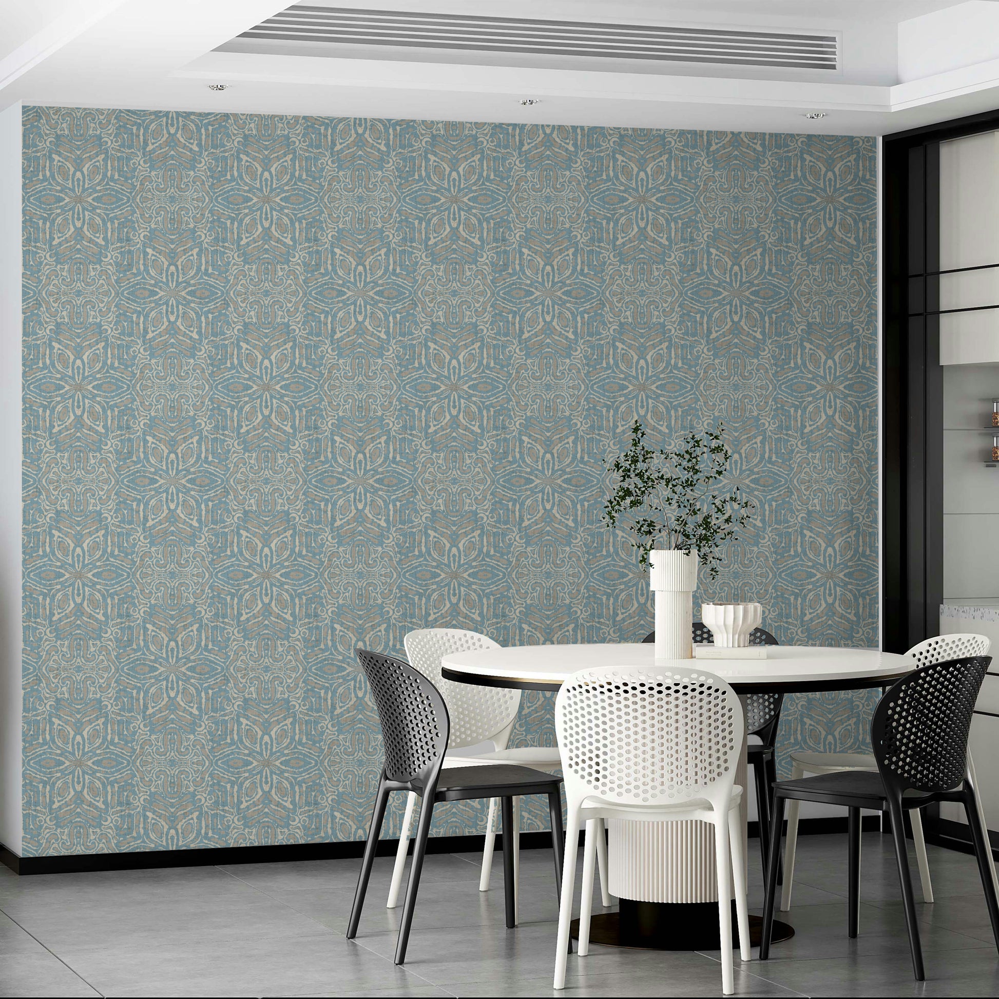 Durable batik-style wallpaper
