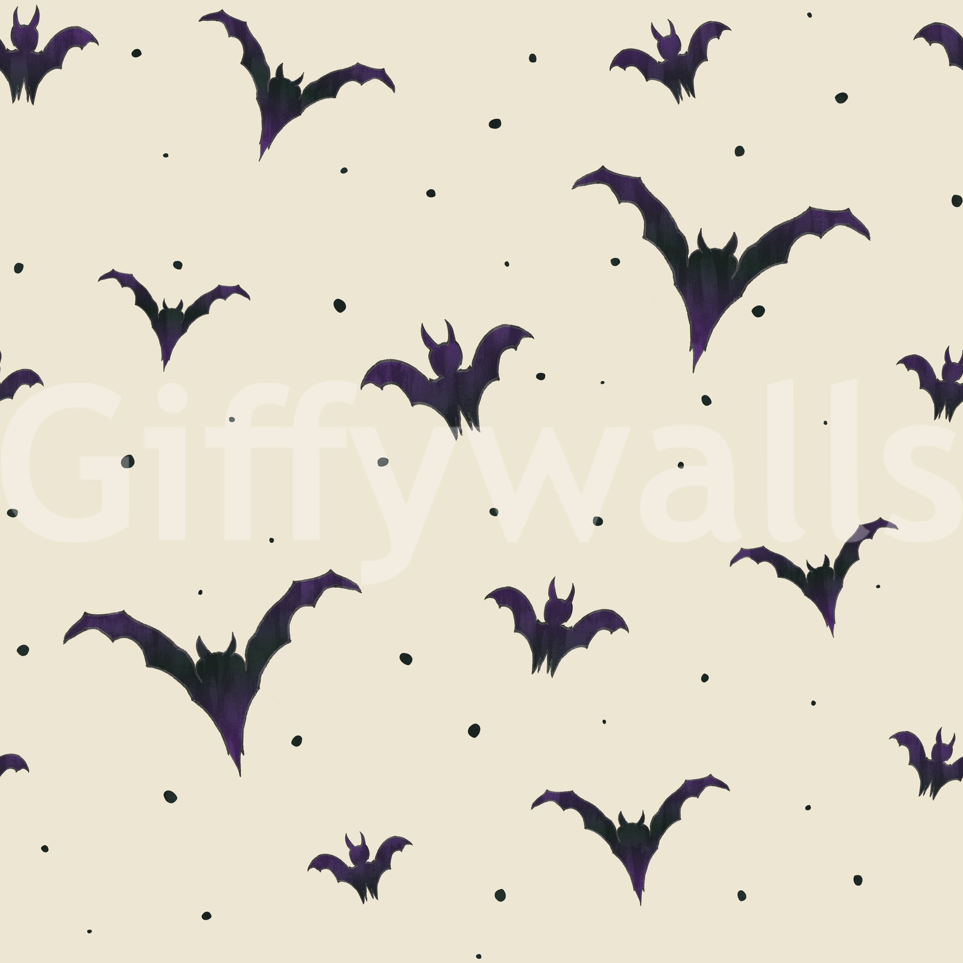 A seamless pattern of bats on a wall

