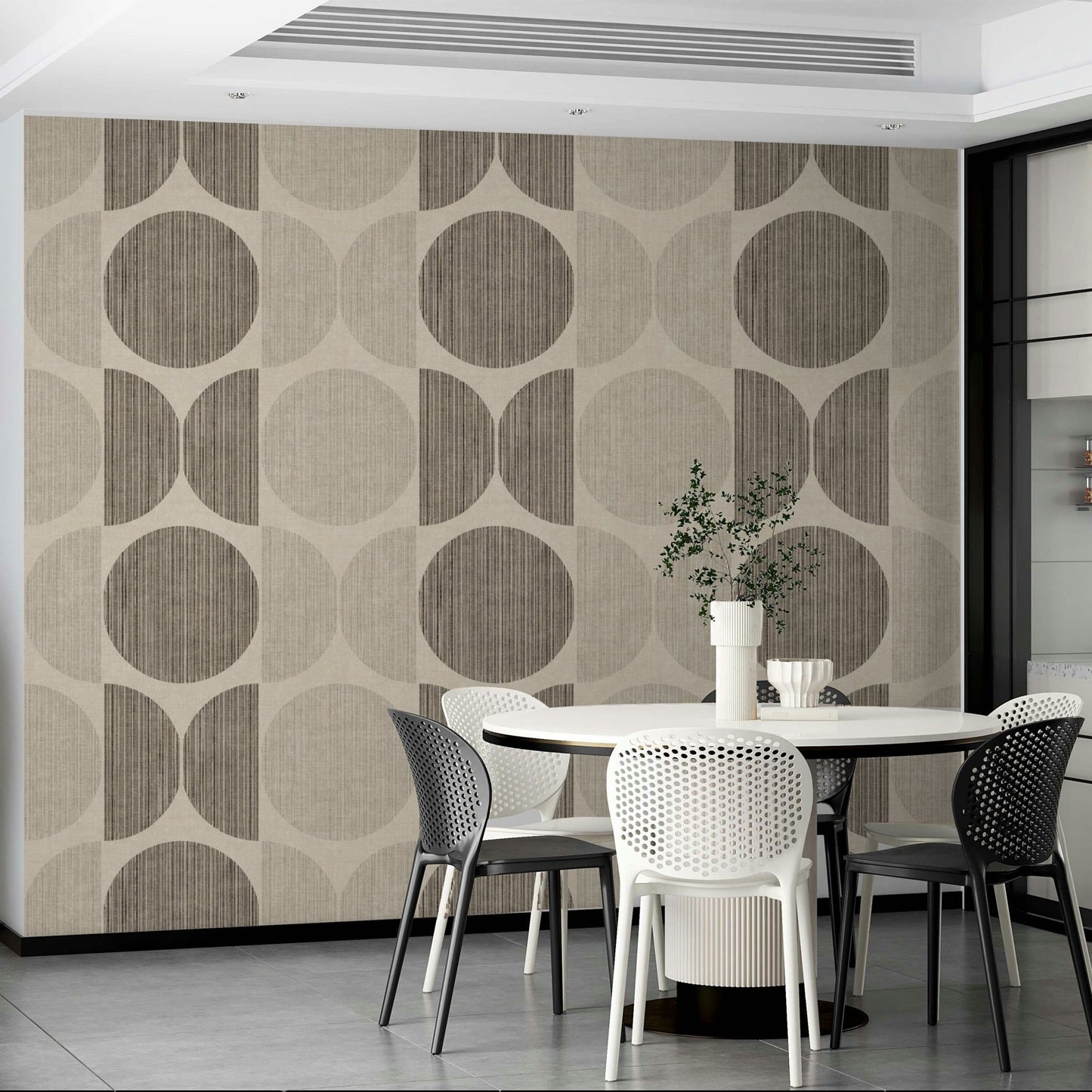 A contemplative modern design wallpaper mural for a feature wall.

