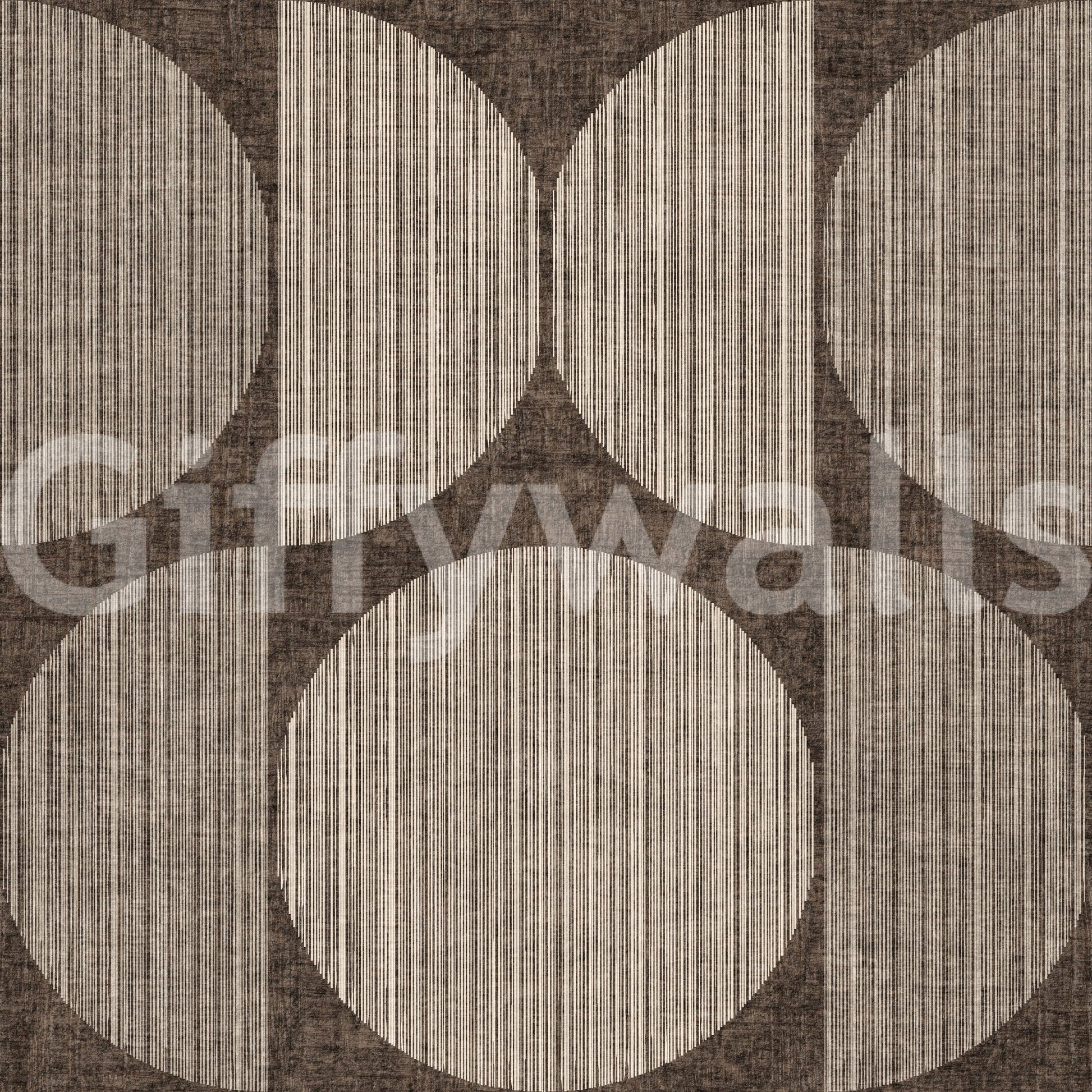 A high-quality brown geometric wall mural for walls.

