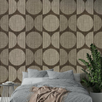 An artistic minimalist shape mural for home decor.

