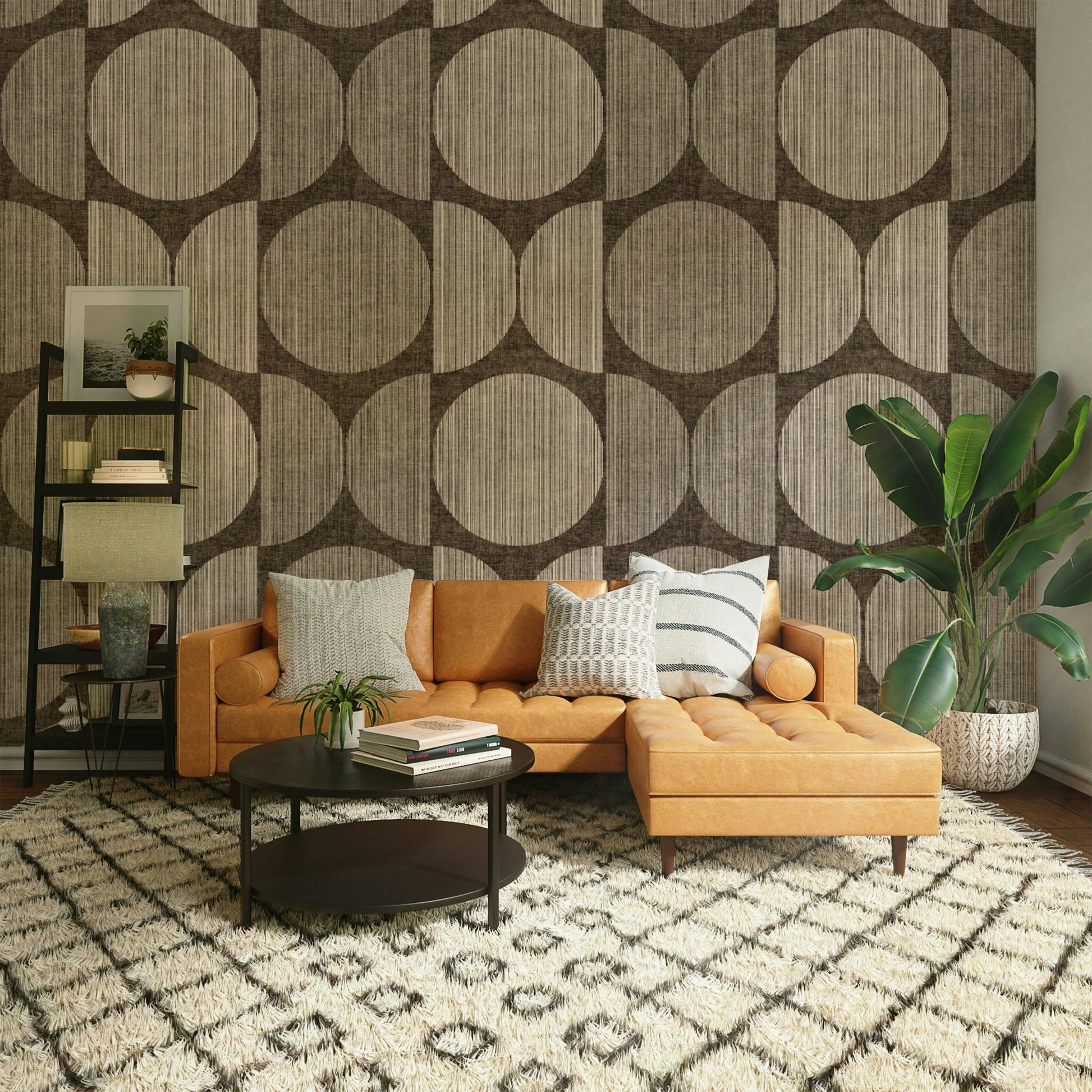 A contemplative modern design wallpaper mural for a feature wall.

