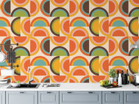 Playful circles and arcs wallpaper for décor, SUSCT57