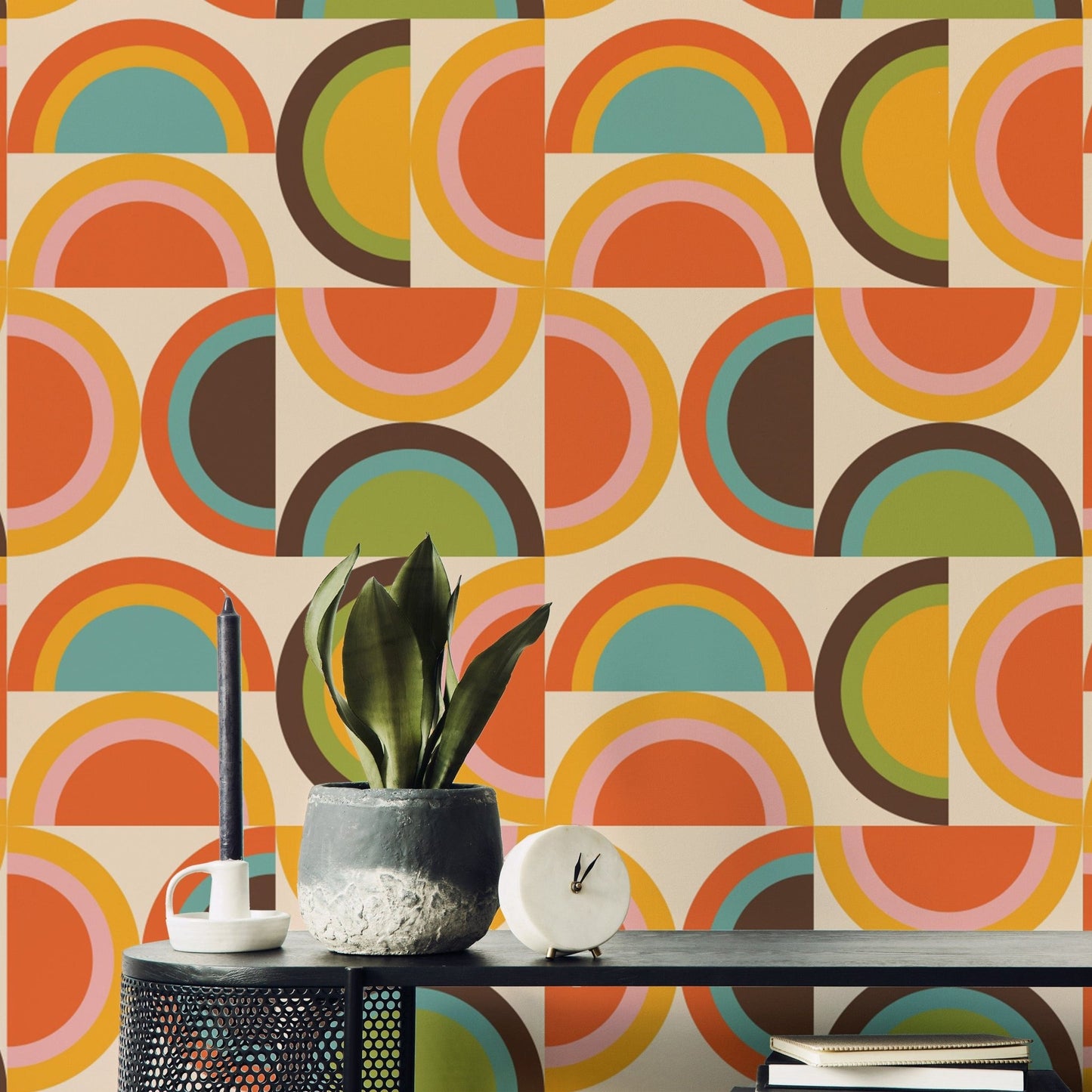 Modern geometric wallpaper for a retro vibe, SUSCT57