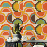 Modern geometric wallpaper for a retro vibe, SUSCT57