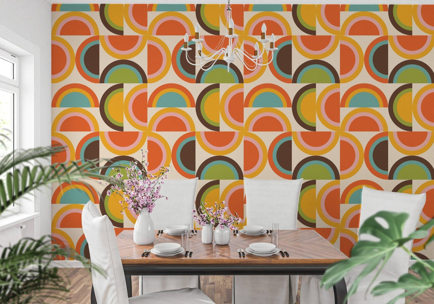 Modern Bauhaus-style mural for bold interiors, SUSCT57