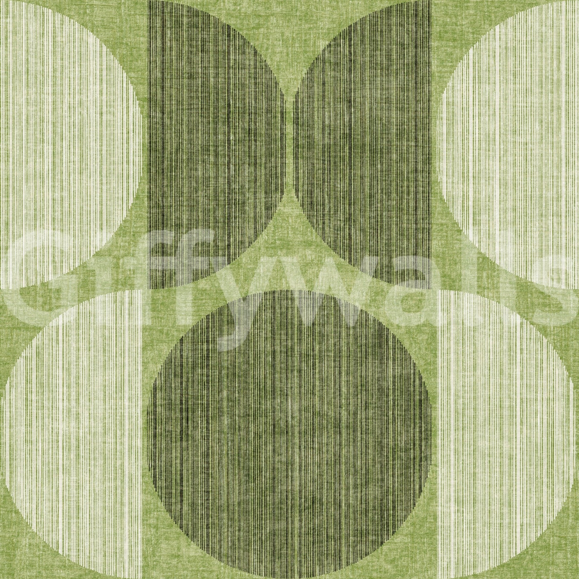 A high-quality green geometric wall mural for walls.

