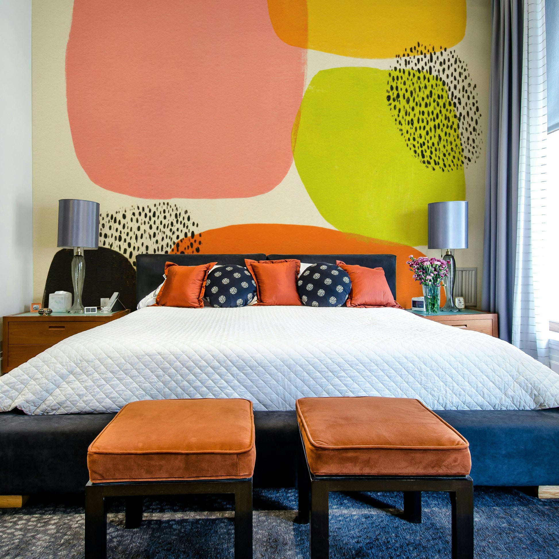 modern geometric design with primary colors

