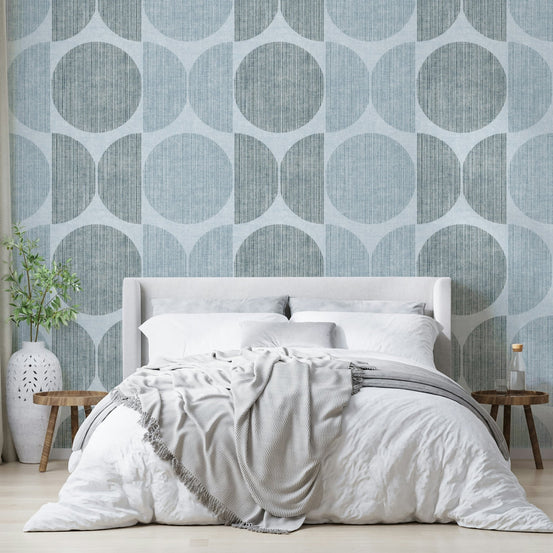 A beautiful Bauhaus circle wallpaper mural for a modern home., GD4866