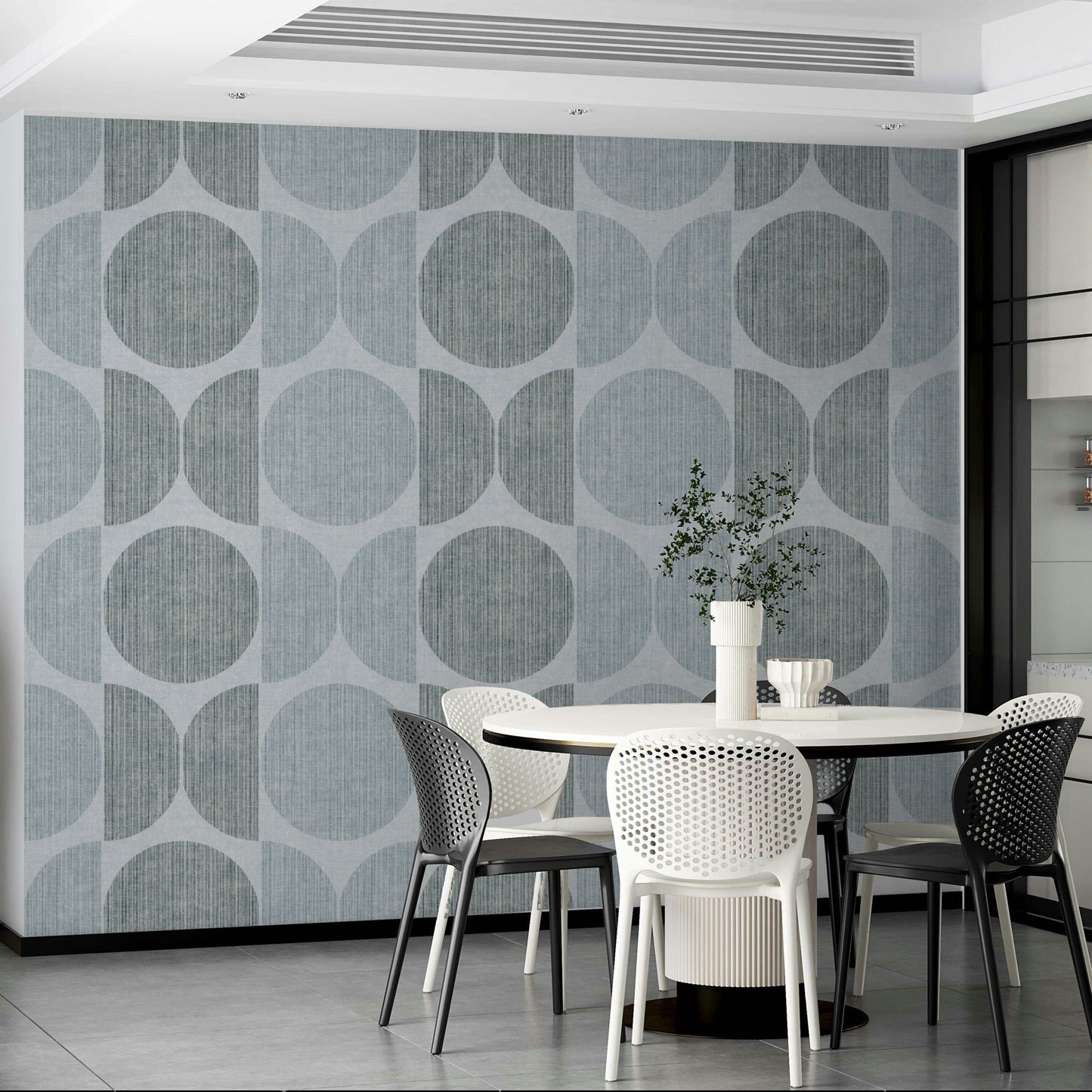 A contemplative subtle pattern wallpaper mural for a feature wall.

