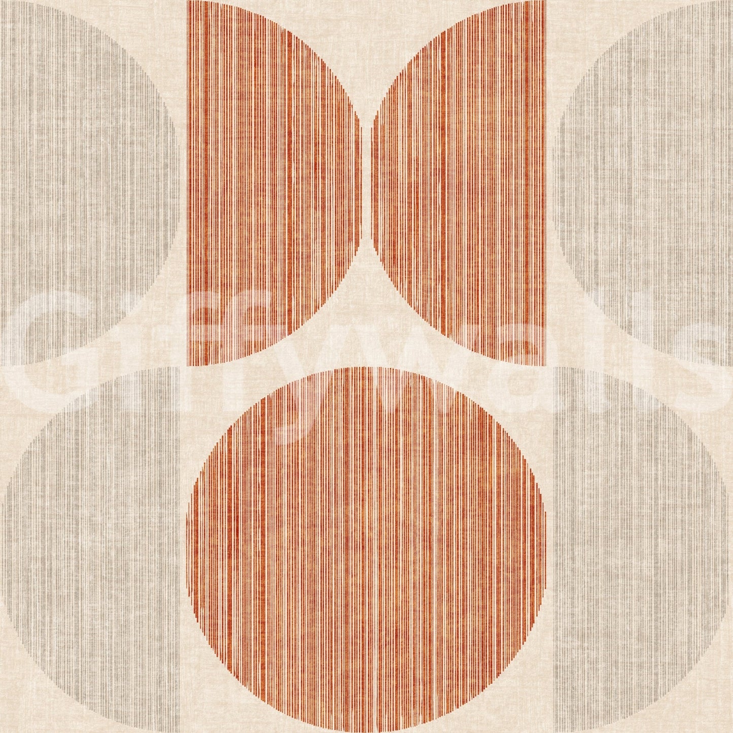 A high-quality orange geometric wall mural for walls.


