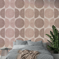 A calming modern design wallpaper mural that defines a space.

