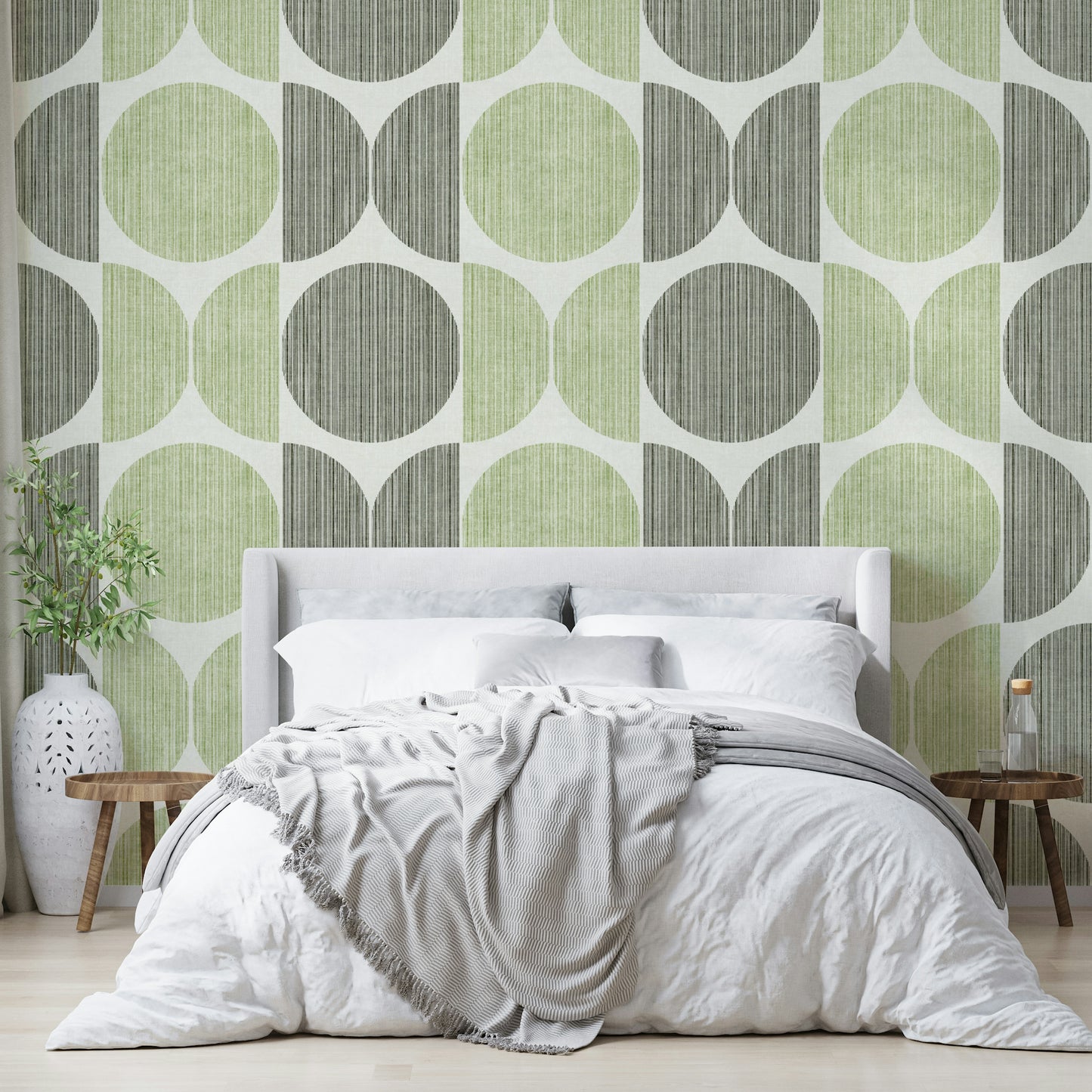 A contemplative modern design wallpaper mural for a feature wall.

