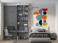 Bauhaus - Spring Wall Mural wallpaper mural for a flat hallway accent wall.