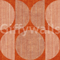 A high-quality terracotta circle wall mural for walls.

