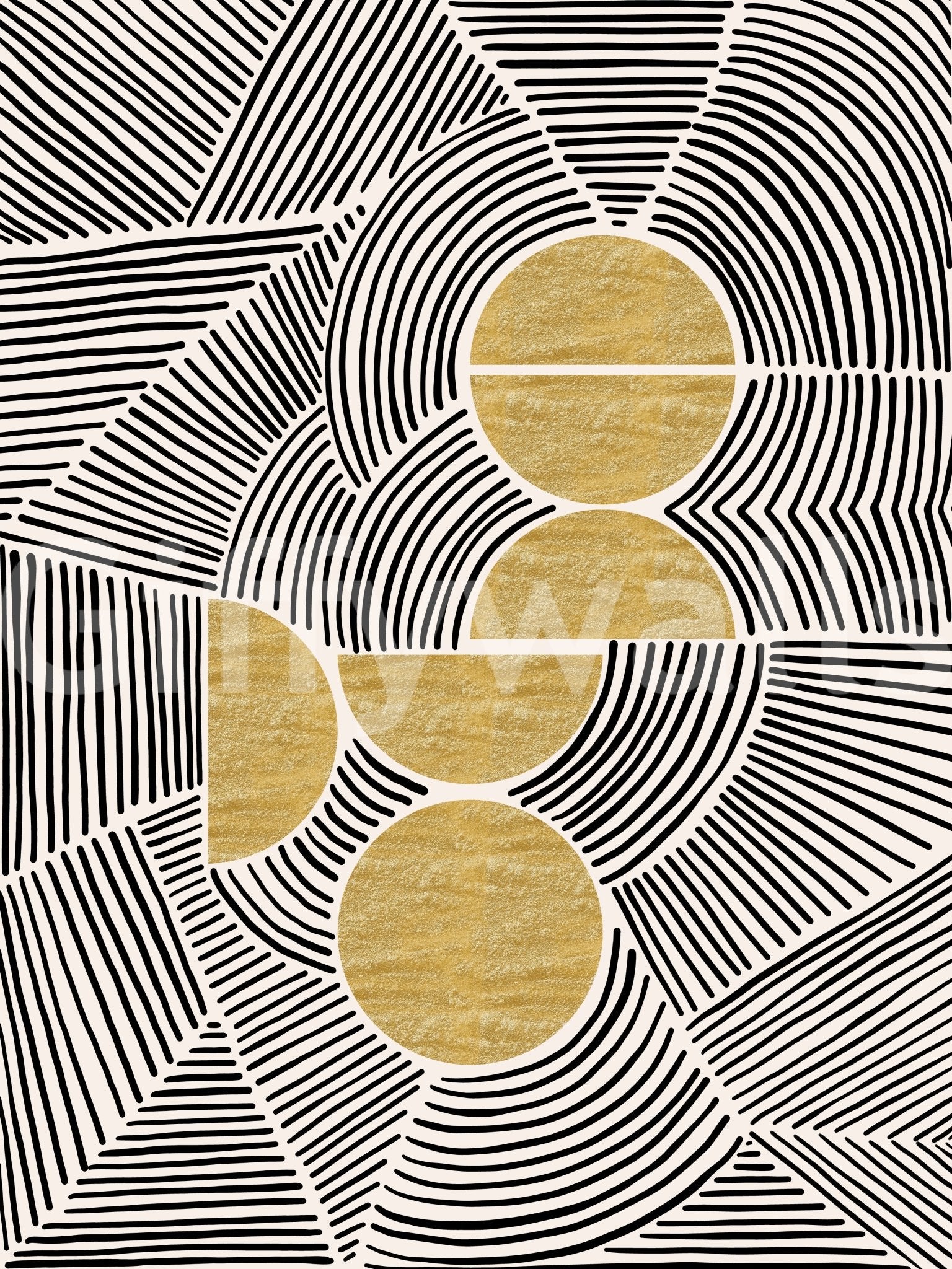 Bauhaus - Tribal Wall Mural wallpaper mural for an industrial style lounge., GD7843