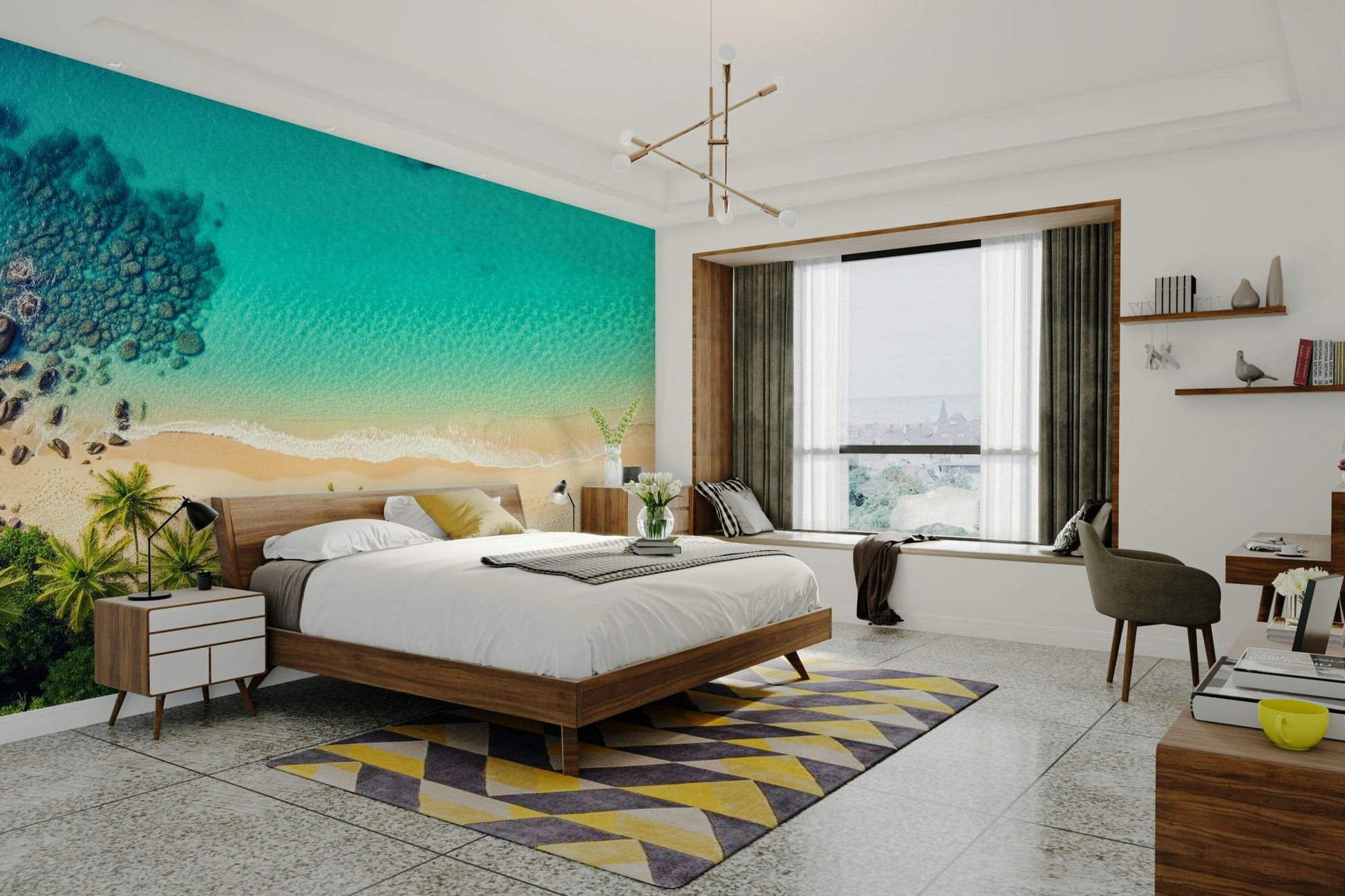 The overall mood is one of quiet and tranquility.
