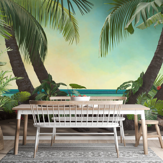 Beach Lagoon View Wallpaper B142