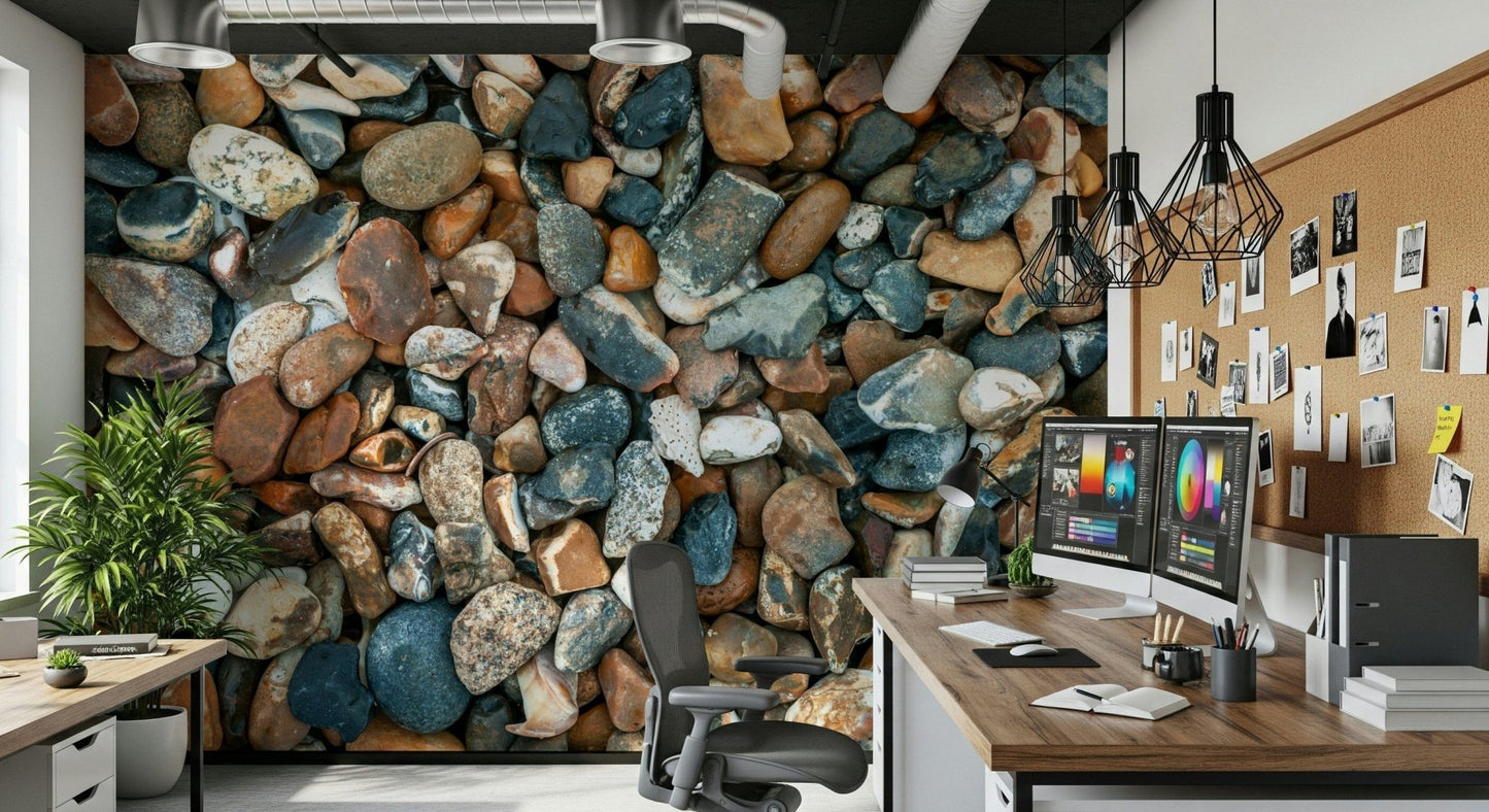 Authentic look Beach Pebbles peel and stick decor wall covering., GD7090