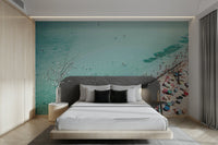 Beach people mural for vibrant wall decor