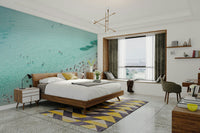 People enjoying the beach wall mural for rooms
