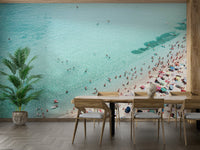 Stylish beach people wall mural for your home
