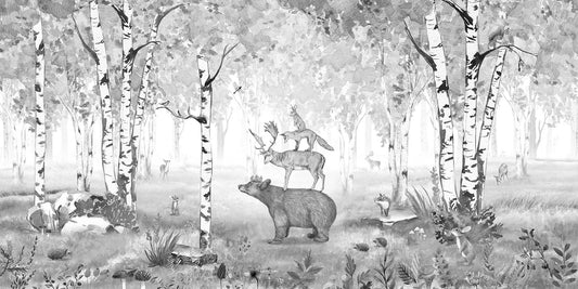 Black & White Bear Monarch Wall Art