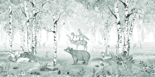 Blue Bear King Wallpaper Mural
