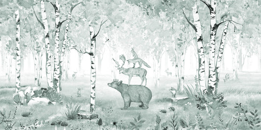 Blue Bear King Wallpaper Mural