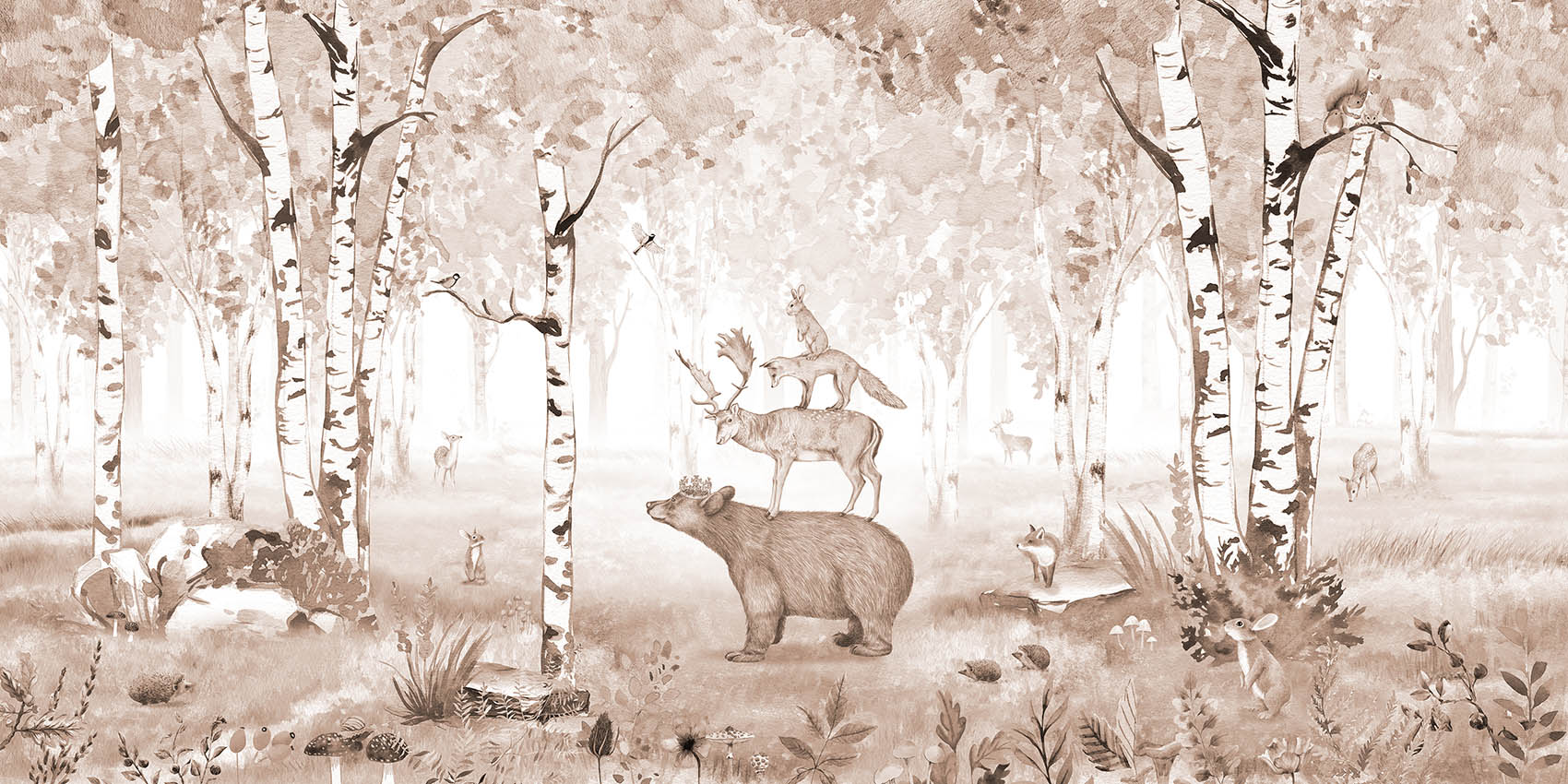 Brown Bear King Wallpaper Murals