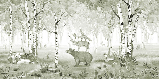 Green Bear Panorama Wallpaper