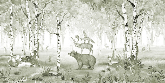 Green Bear Panorama Wallpaper