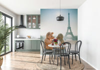 Love in Paris Bears in Love Wall Mural, unique wallpaper for walls.